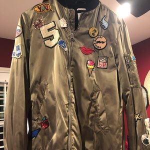 Zara TRF Bomber Jacket with Patches